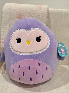 *NWT Squishmallows Purple Lavender Pink Owl Plush, 14 inch - Scarlito